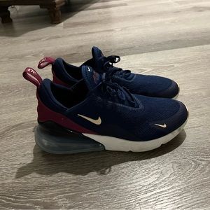 Blue and red Nike air max 270